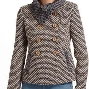 Anthropologie Ottawa Double Breasted Wool Blend Jacket By Tabitha XS